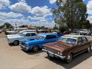 21st Century Business Equipment’s vintage cars display, showcasing classic and collectible vehicles.