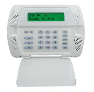 Alarm system keypad for security and automation.