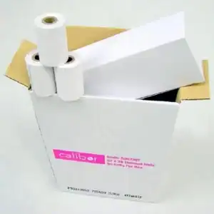 Refillable toner cartridges in a box, compatible with various printers and office equipment.