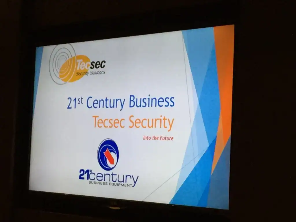 Security solutions presentation slide for 21st Century Business at Tecsec Security.