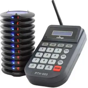 2. Wireless business phone system with multiple extensions and display.