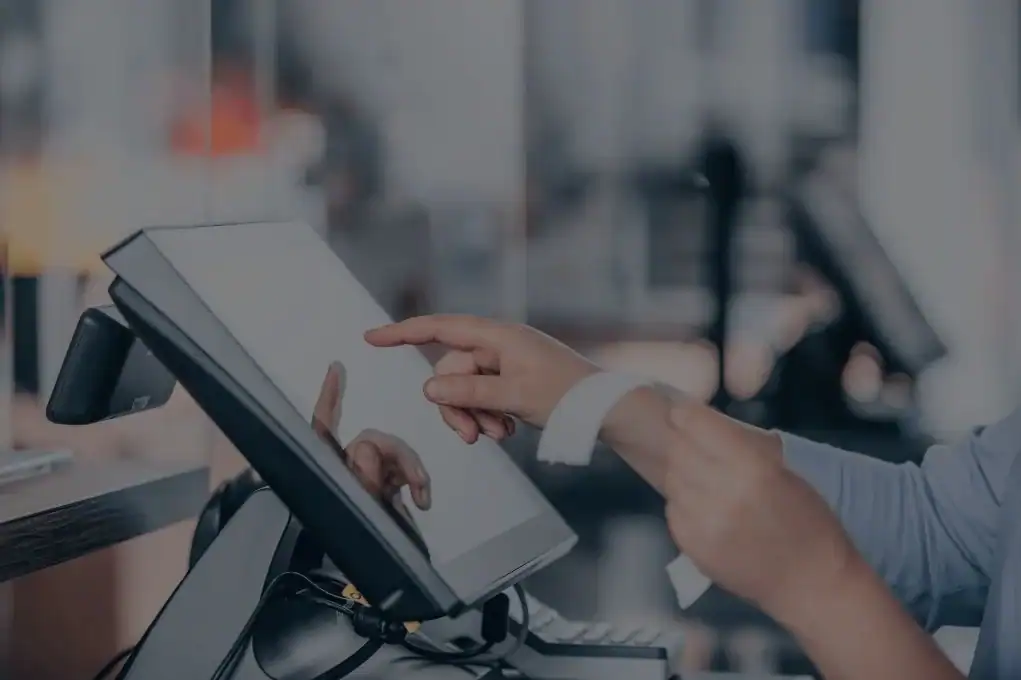 Touchscreen point of sale system at 21st Century Business Equipment store, offering reliable business solutions.